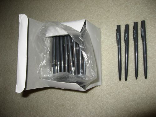 200 BULK BLACK INK PENS TWIST ACTION WITH WESTIN LOGO GREY COLORED PENS