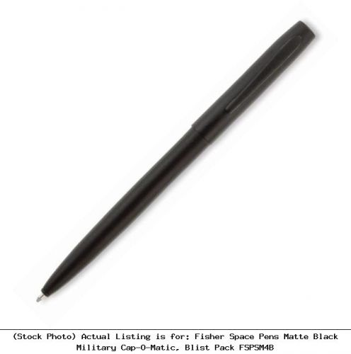 Fisher Space Pens Matte Black Military Cap-O-Matic, Blist Pack FSPSM4B