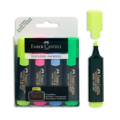 4x brand new faber castell textliner highlighter 48 offer package 4 colors for sale