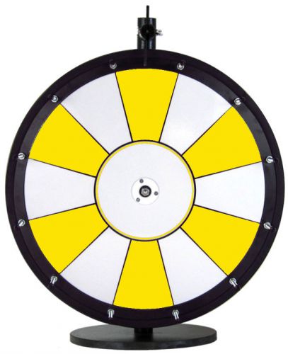 18&#034; yellow and white promotional dry erase trade show prize wheel for sale