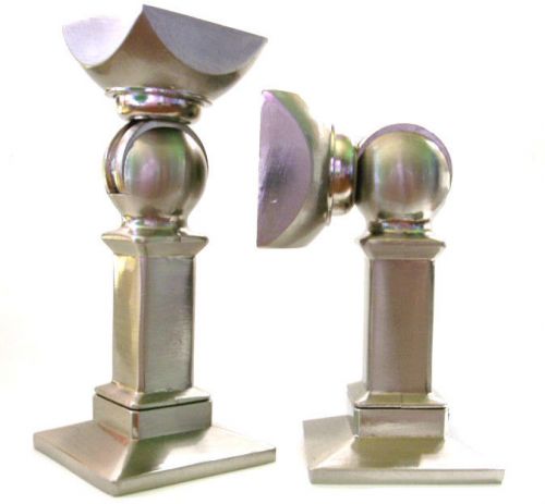 Lot of 2 ~ mx-5 satin nickel commercial grade *magnetic* door stops / holder for sale