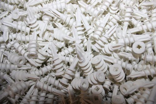 (5000) Zip-It Self-drilling 50lb Drywall Anchors #8 - Nylon - Strong Plastic