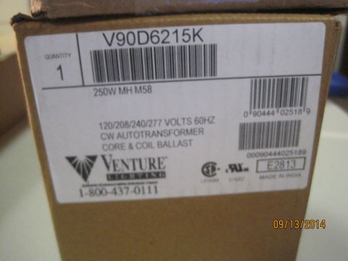 VENTURE LIGHTING  250W M-58 Multi-Tap METAL HALIDE BALLAST NEW V90D6215K