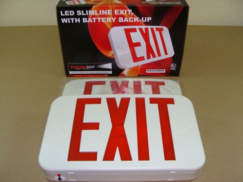 EMERGENSEE SEEXA2RWEM SINGLE / DOUBLE FACE LED EMERGENCY EXIT SIGN BATTERY B/U