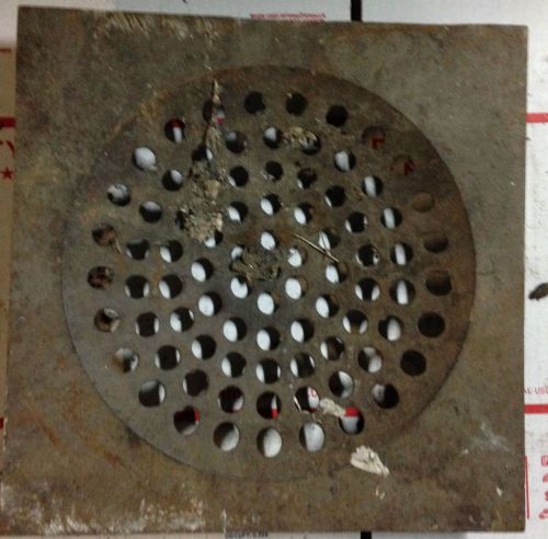 Square Cast Iron Exterior  Drain Storm Cover Grate Strainer Steampunk Art