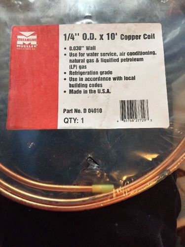 1/4&#034; O.D x 10&#039; Copper Coil