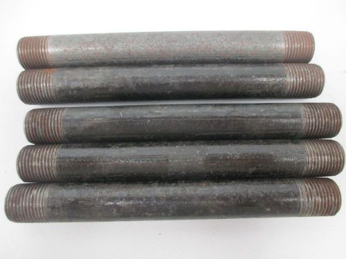 LOT 5 NEW PIPE NIPPLE 3/8IN NPT STEEL 5-1/2IN LENGTH D262470