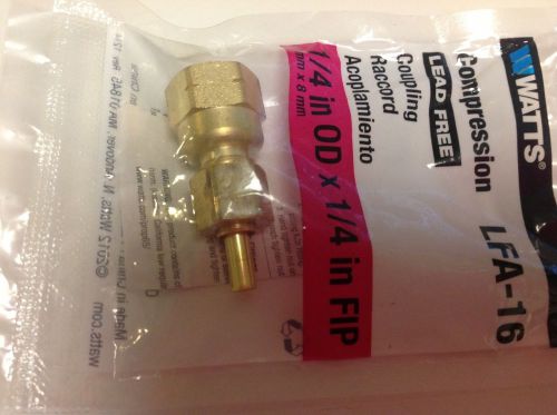 Watts compression lead free lfa-16 1/4 in od x 1/4 in fip brass for sale