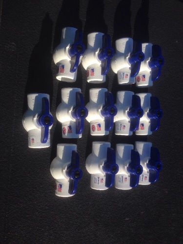 Lot (13) 1/2 Threaded PVC Ball Valve NDS INC Ball Valves EBV-0500-T