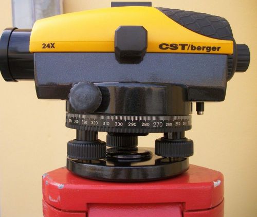 CST BERGER PAL N 24X Automatic Optical Laser Level, Adjust. Aluminum Tripod,case