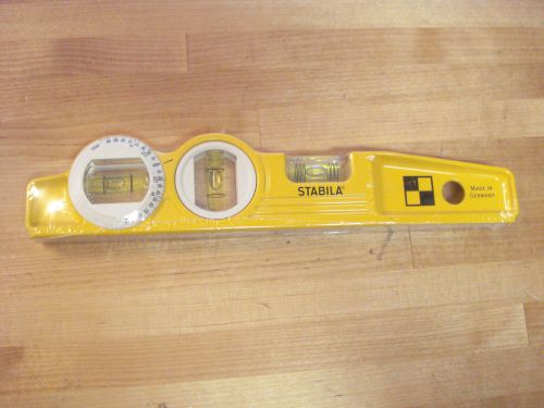 Stabila 25360 Torpedo Level, Aluminum, 10&#034;/250mm, Plumb/Level/45° Vials