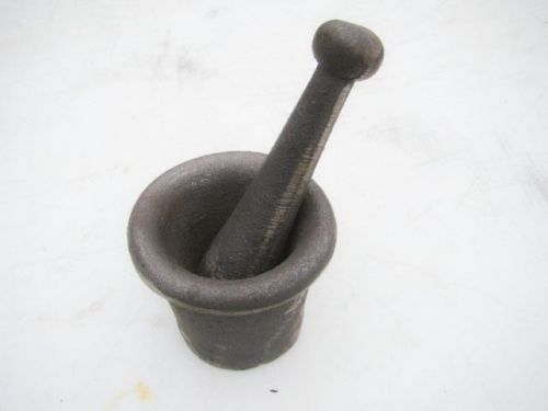 Cast Iron Mortar Pestle Rock-Ore Crusher-Pulverizer-Assay-Gold-Silver-Quartz Sm