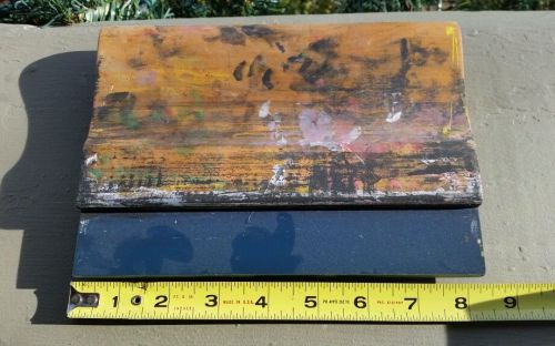 Silk Screen Printing Wooden Squeegee 8&#034; Blade Used