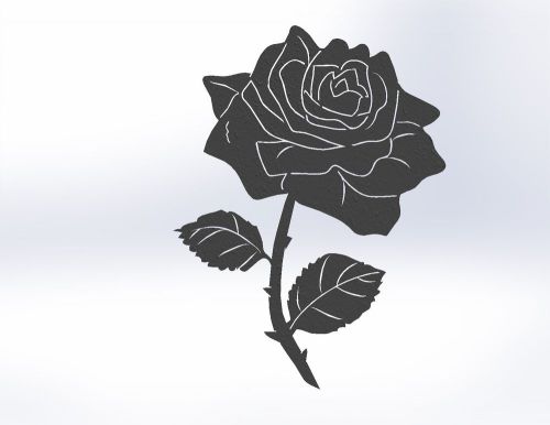 Rose CNC Plasma, laser, router .dxf clip art