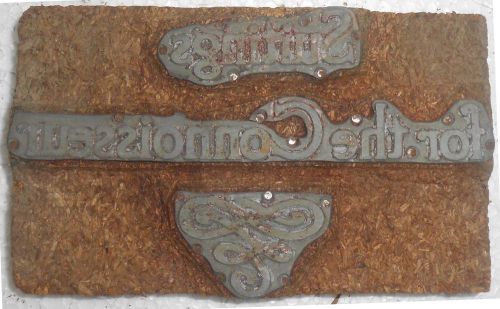 Vintage Letterspress Zinc Block Good For Study Suiting For The Connoisseur s887