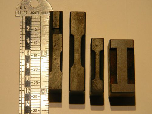 Lot of 4 Antique Letterpress wood type Letter I printing blocks pinterest crafts