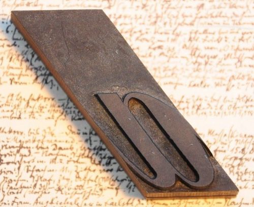 letter: a fancy wood type printing block woodtype font letterpress antique print