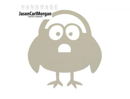 JCM® Iron On Applique Decal, Bird Silver