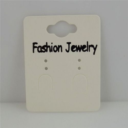 50PCS White Paper Stud Earring Stooper Dangle Earring Hook Clasp Hanging Card