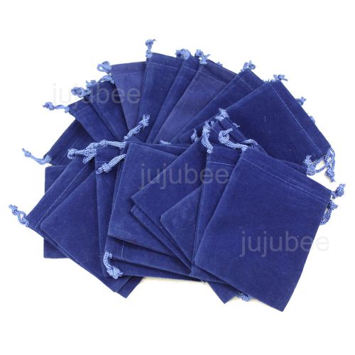 25pcs ROYAL BLUE 3x4 inch Jewelry Pouches Velveteen Gift Bags