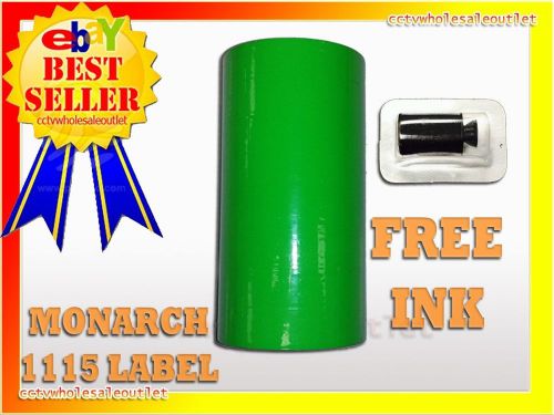 FLUORESCENT GREEN LABEL FOR MONARCH 1115 PRICING GUN 1 SLEEVE=10ROLLS