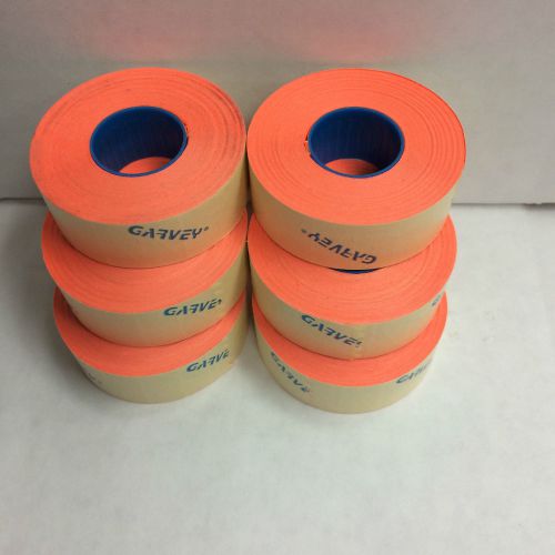 GENUINE GARVEY LABELS FOR PRICE GUN 22-6  22-7  22-8  Red 6 ROLLS 1) INK ROLL