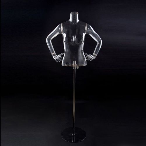 Clear Plastic Women Manikin Dummy Half Body~QianWan Displays