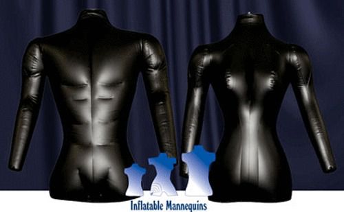 His &amp; Her Special - Inflatable Mannequin - Torso Forms with arms, Black