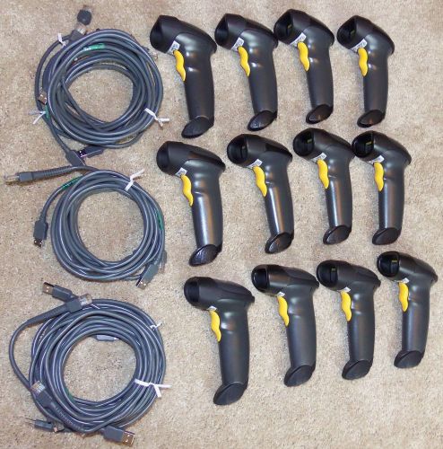 LOT 12 Motorola Symbol BLACK LS2208 Bar Code Scanners with USB Cable Refurbished