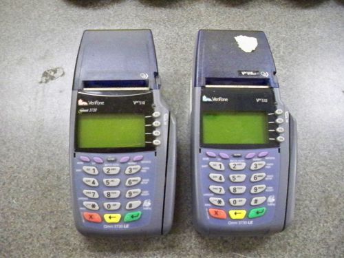 Lot of (2) Verifone Vx510 Omni 5100 / 3730 LE Credit Card Terminals