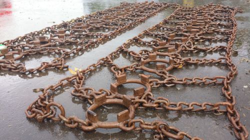 24.5x32 log skidder tire chains bear paw ** video + free shipping for sale