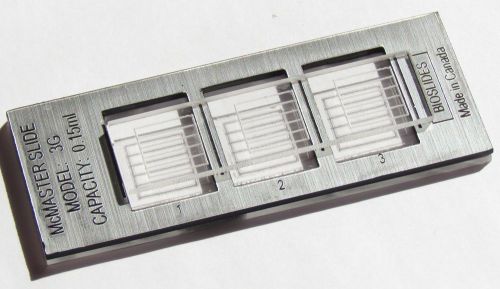 50 X QUANTITY McMASTER PARASITE EGG COUNTING SLIDES 3 CHAMBERS MODEL G3