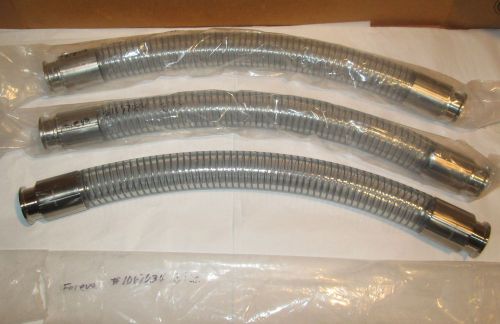 24&#034; Food Grade Rubber Hose Assembly Fareva (Lot of 3)