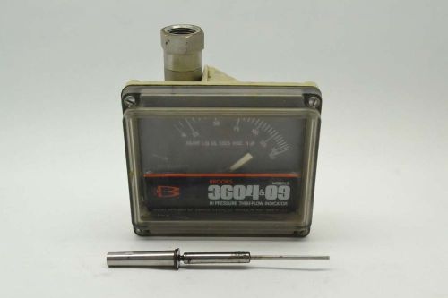 Brooks 3604ea1a3m1d 3604 &amp; 09 160kg/hr hi pressure 1/2 in flow meter b474330 for sale