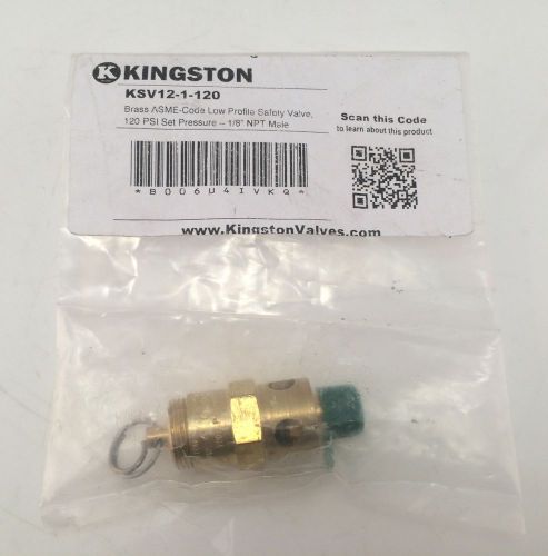 Kingston Low Profile Safety Valve 1/8&#034; NPT 120 PSI Set Pressure KSV12-1-120