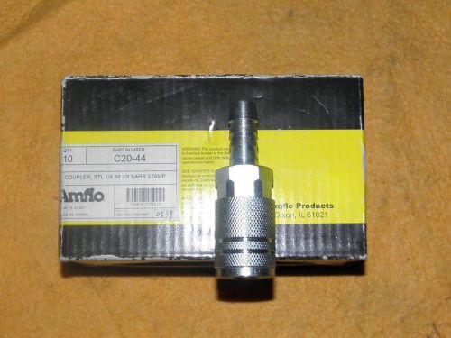 New amflo c20-44 coupler 3/8&#034; hose barb quick disconnect air hose fitting for sale