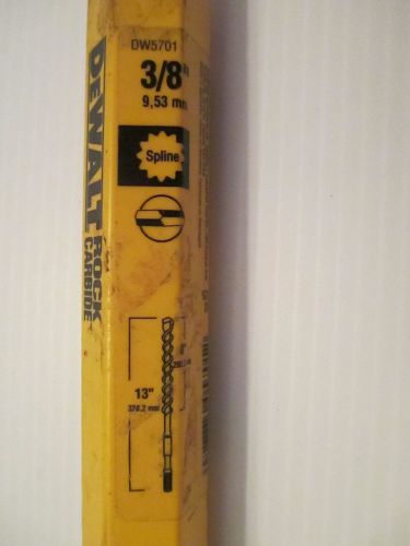 NEW Rock Carbide DeWalt 3/8 x 8 x 13&#034; Spline Shank DW5701 Bit -PJ31