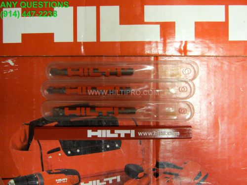 HILTI 5/16&#034; X 4&#034; PERCUSSION MASONRY BIT (SET OF 3), FREE PENCIL, FAST SHIP