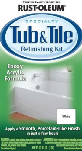 Rustoleum 32 Oz White Tub and Tile Refinishing Kit