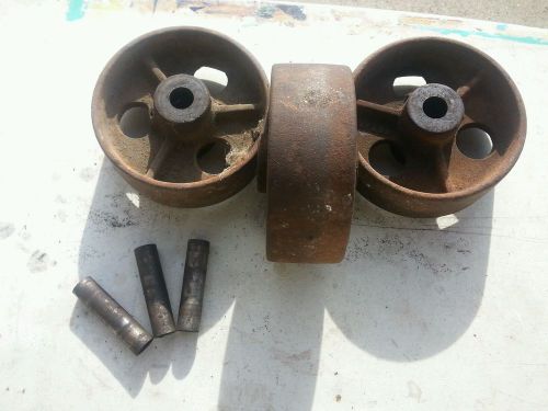 SET OF 3 &#034;PAYSON&#034; HIT MISS ENGINE CART WHEELS