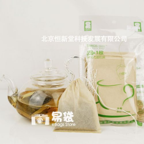 Natural Colour! 60+1pcs (L) 3.3&#034;x4.3&#034; Empty Drawtring Tea Bags, Flower teabags