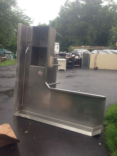 STAINLESS STEEL &#034;L&#034; SHAPED Corner DISHWASHER TABLE W/SINK &amp; Undershelf