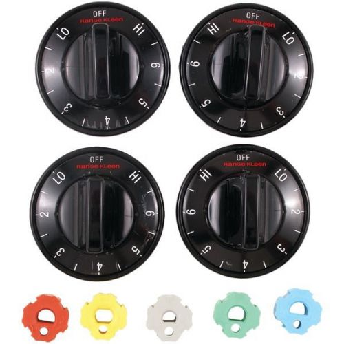 Range Kleen 8114 Electric Range Knobs 4 Pack Black