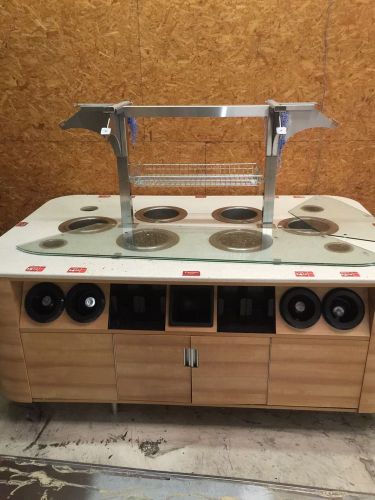 6&#039;8&#034;HOT SOUP BAR HEATED WARMER Island  RESTAURANT Bar GROCERY Bar