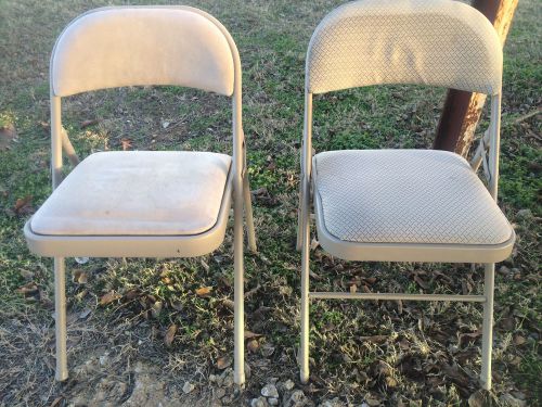 Lot 30 used samsonite metal folding chairs padded seat / back for sale