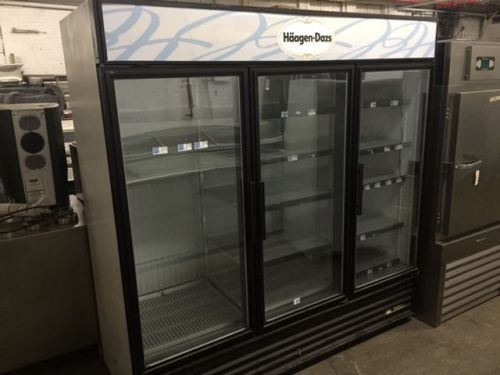 True 3 door glass freezer/ merchandiser.   great conditon!! for sale