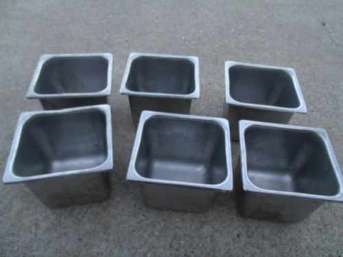 6 Dura Ware  Stainless Steel Steamable Food Hot Cold Pan Buffet Restaurant Trays