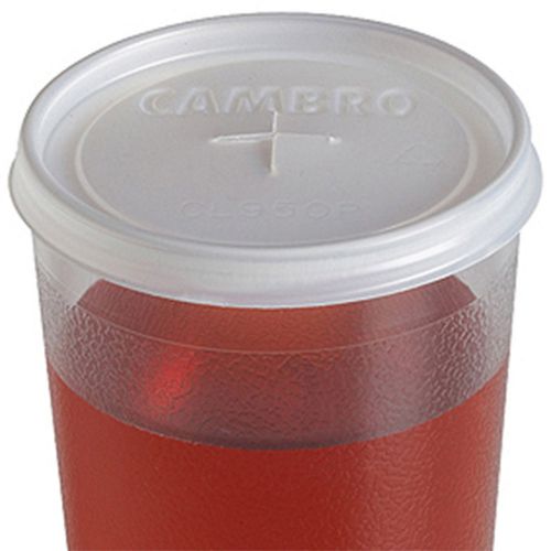 CAMBRO DISPOSABLE LID FITS 9.8 OZ. COLORWARE TUMBLER, 1000PK TRANSLUCENT CL950P