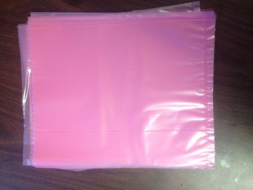 New lot of 100 anti-static bags 10&#034; x 12&#034; 2 mils pink poly bag open ended for sale