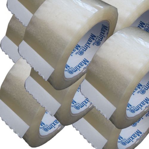 Lot of 8 rolls commercial grade packing, shipping tapes 3&#034; x110 yds clear 1.8mil for sale